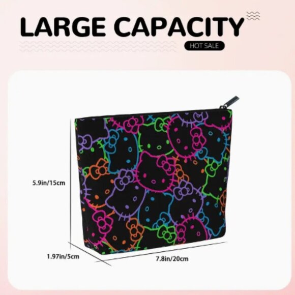 Hello Kitty Makeup Bag Black NWT - Picture 1 of 1